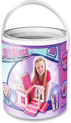 Citiblocs 110-Piece Pretty in Pink Doll House Set(Multicolor)