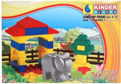 Peacock Kinder Blocks Jumbo My Friend Block Game(Multicolor)