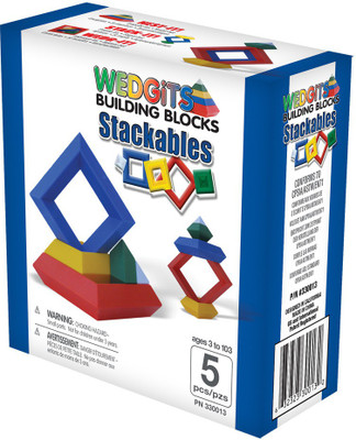 Wedgits Stackables Contruction Toy 5-Pcs Set(Multicolor)