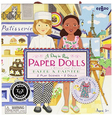 eeBoo Paper Dolls A Day In Paris Board Game