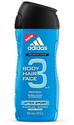 ADIDAS 3 In 1 Protein Rebalance Hydration After Sport Shower Gel . Shampoo + Face Wash.(400 ml)
ADIDAS 3 In 1 Protein Rebalance Hydration After Sport Shower Gel . Shampoo + Face Wash.(400 ml)