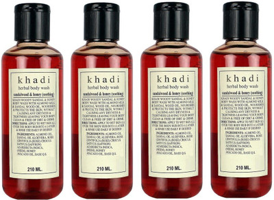 Khadi Herbal Sandalwood & Honey Soothing Body Wash(840 ml)
