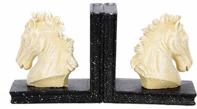 Vishal Props Wooden Book End(Brown, Black)