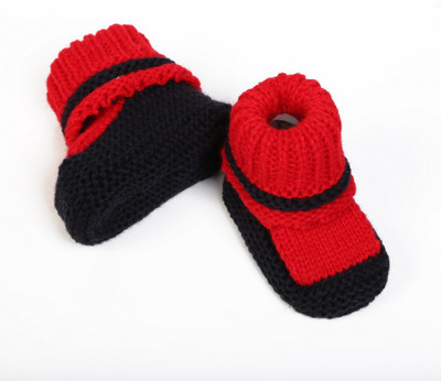 Babyoodles Booties(Toe to Heel Length - 10 cm Red)