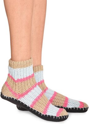 Senora LBT-4 BEIGE PINK Booties(Toe to Heel Length - 24 cm Beige)