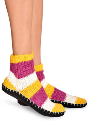 Senora LBT-4 YELLOW WHITE Booties(Toe to Heel Length - 24 cm Yellow)