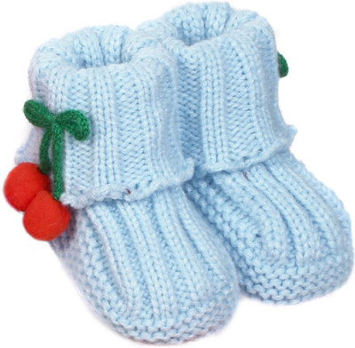 Babyoodles Booties(Toe to Heel Length - 10 cm Blue)