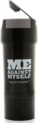 My 60 Minutes Gym Shaker 500 ml Shaker(Pack of 1, Black)