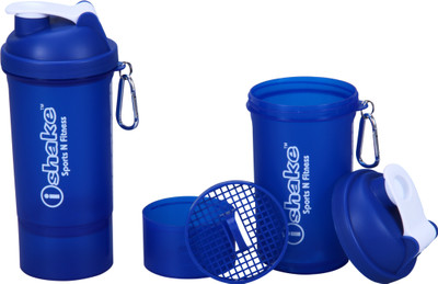 iShake All Blue Cool Olympic 700 (019 ) 600 ml Shaker(Pack of 1, Blue, Blue)
