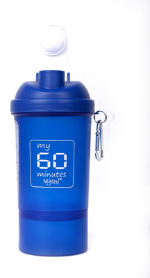 My 60 Minutes Gym Shaker 500 ml Shaker(Pack of 1, Blue)