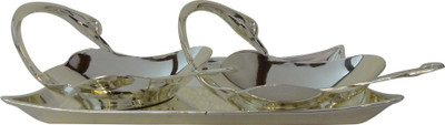 The Divine Luxury Tray with 2-Swans Neck Bend Silver Plated Bowl Set(Silver, Pack of 5)
The Divine Luxury Tray with 2-Swans Neck Bend Silver Plated Bowl Set(Silver, Pack of 5)