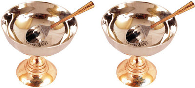 IndianArtVilla Set of 2 Steel Copper Icecream Bowl - 130 ML Each with 2 Spoons Serving Icecream, Deserts Steel, Copper Bowl Set(Silver, Brown, Pack of 4)
IndianArtVilla Set of 2 Steel Copper Icecream Bowl - 130 ML Each with 2 Spoons Serving Icecream, Deserts Steel, Copper Bowl Set(Silver, Brown, Pack of 4)