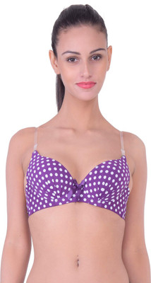 PrivateLifes Women's Push-up Lightly Padded Bra(Purple)