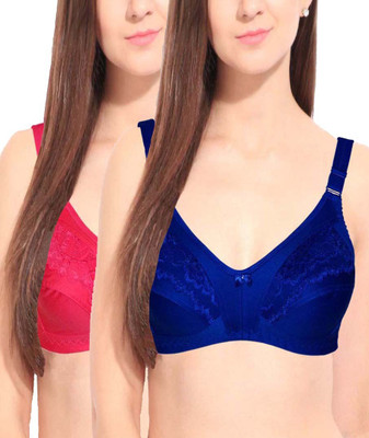 Teeny Bopper Women's Full Coverage Bra(Red, Blue), Multicolor