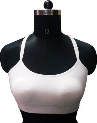 Gold Dust Style Girls Sports Padded Bra Girl's Sports Bra(White