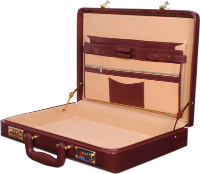 Hardcraft Super India 1 Medium Briefcase - For Men & Women(Maroon)