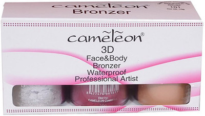 Cameleon PROFESSIOAL ARTIST 3D WATERPROOF FACE AND BODY BRONZER FROM CAMELEON(SILVER, NATURAL, RUBY PINK)
Cameleon PROFESSIOAL ARTIST 3D WATERPROOF FACE AND BODY BRONZER FROM CAMELEON(SILVER, NATURAL, RUBY PINK)