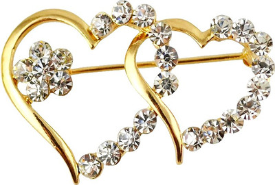 Silver Shoppee Valentine Special Brooch(Gold)