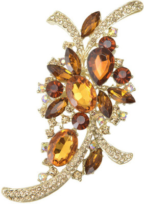 Taj Pearl Designer Brooch(Gold)