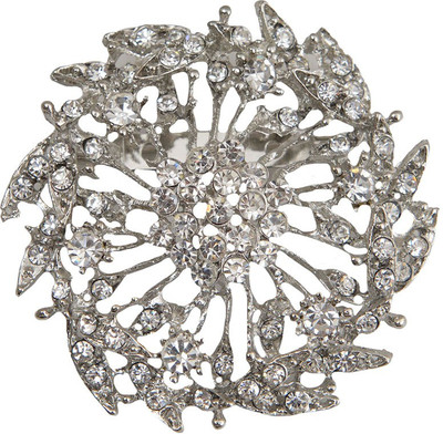 Taj Pearl Designer Brooch(Silver)