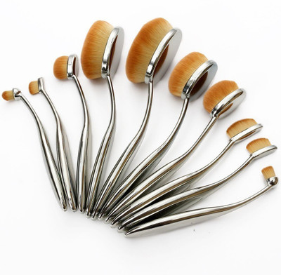 Allin Exporters 10pcs Deluxe Silver & White Toothbrush Elite Oval Makeup Brushes Set Powder Foundation Contour with Case Box(Pack of 10)
Allin Exporters 10pcs Deluxe Silver & White Toothbrush Elite Oval Makeup Brushes Set Powder Foundation Contour with Case Box(Pack of 10)