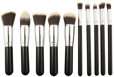 BLUETTEK Professional Powder Blush Foundation Contour Cosmetic Blending Makeup Brushes Tool Set, Ultra Soft Pencil Brushes kits (Black+Silver)(Pack of 10)
BLUETTEK Professional Powder Blush Foundation Contour Cosmetic Blending Makeup Brushes Tool Set, Ultra Soft Pencil Brushes kits (Black+Silver)(Pack of 10)