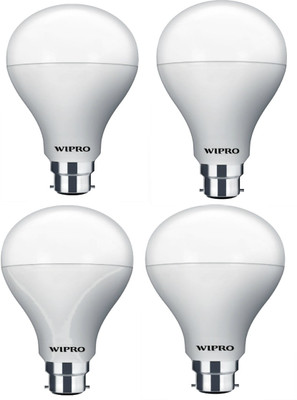 Wipro 12 W Standard B22 D LED Bulb(White, Pack of 4)