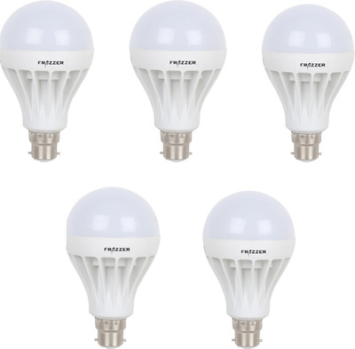 Frazzer 7 W Standard B22 LED Bulb(White, Pack of 5)