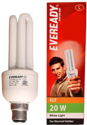 Eveready 20 W Standard B22D CFL Bulb(White, Pack of 3)
