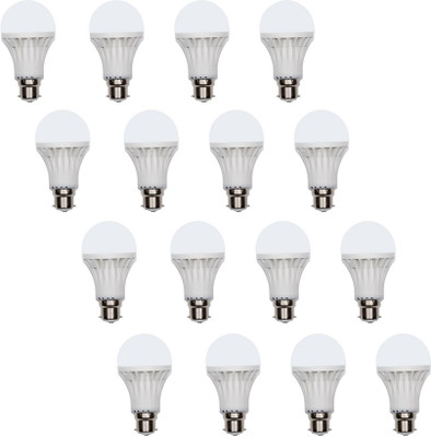 Limelight 9 W Standard B22 LED Bulb(White, Pack of 16)