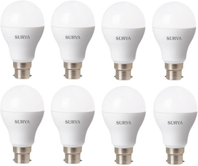 Surya 12 W Standard B22 LED Bulb(White, Pack of 8)