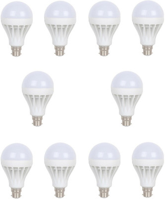 Tijaria 12 W Round B22 LED Bulb(White, Pack of 10)