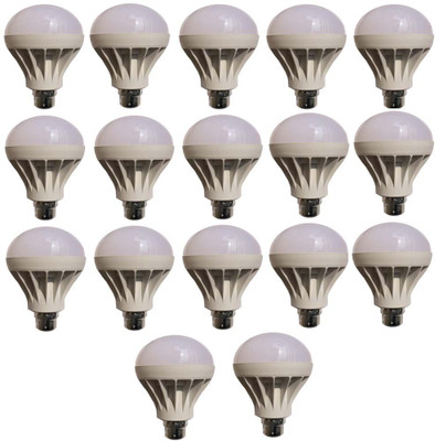 Galaxy 12 W Standard B22 LED Bulb(White, Pack of 17)