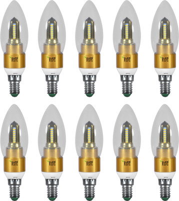 Imperial 3 W Candle E14 LED Bulb(Yellow, Pack of 10)