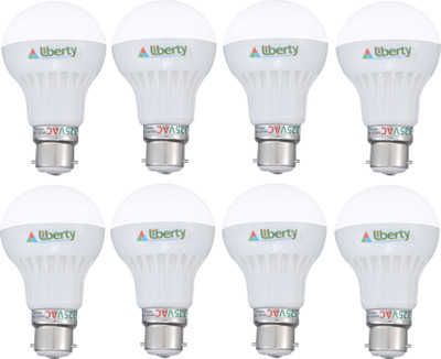 Liberty 9 W Standard B22 LED Bulb(White, Pack of 8)
