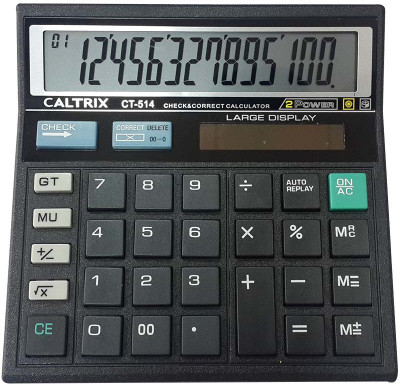 CALTRIX CALTRIX CT-514 Check & Correct Calculator Basic Calculator(14 Digit), Black
CALTRIX CALTRIX CT-514 Check & Correct Calculator Basic Calculator(14 Digit), Black