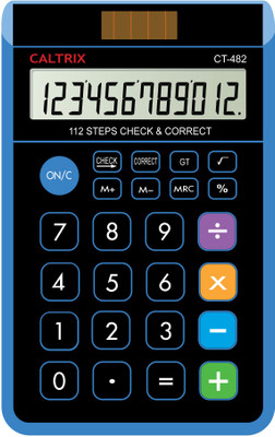 Caltrix CT-482 CT-482 Basic Calculator(12 Digit), Blue