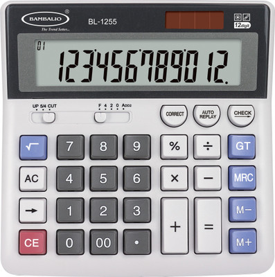 BAMBALIO BL-1255 12 digit Electronic Calculator 12 Digits Electronic Calculator With IT Keyboard & Big Display 2 Years Warranty BL-1255 Financial Calculator(12 Digit), White
BAMBALIO BL-1255 12 digit Electronic Calculator 12 Digits Electronic Calculator With IT Keyboard & Big Display 2 Years Warranty BL-1255 Financial Calculator(12 Digit), White