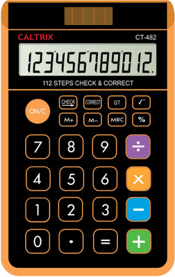 Caltrix CT-482 CT-482 Basic Calculator(12 Digit), Orange
