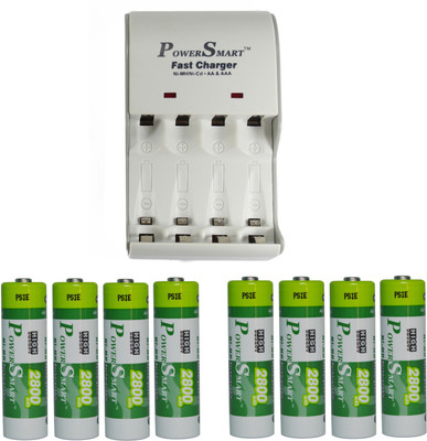 Power Smart Fast Charging Unit PS1002 Combo With 2 Set 2800x4maH AA Cells Camera Battery Charger(White)
Power Smart Fast Charging Unit PS1002 Combo With 2 Set 2800x4maH AA Cells Camera Battery Charger(White)