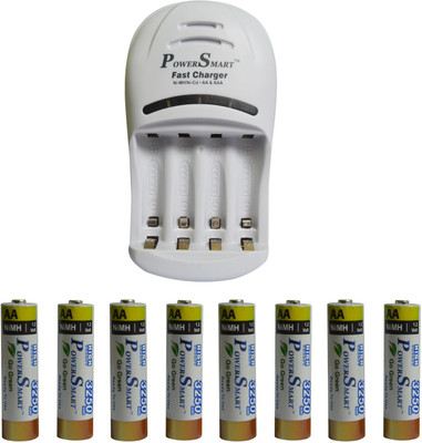 Power Smart Fast Charging Unit PS1007 Combo With 2 Set 3250maHx4 AA Cells Camera Battery Charger(White)
Power Smart Fast Charging Unit PS1007 Combo With 2 Set 3250maHx4 AA Cells Camera Battery Charger(White)