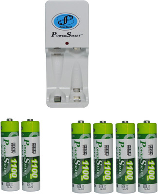 Power Smart Fast Charging Unit PS325 Combo With 2Set 1100mahx4 AA And 1100mahx2AAA Cells Camera Battery Charger(White)
Power Smart Fast Charging Unit PS325 Combo With 2Set 1100mahx4 AA And 1100mahx2AAA Cells Camera Battery Charger(White)