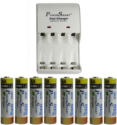 Power Smart Fast Charging Unit PS1002 Combo With 2 Set 3250maHx4 AA Cells Camera Battery Charger(White)
Power Smart Fast Charging Unit PS1002 Combo With 2 Set 3250maHx4 AA Cells Camera Battery Charger(White)