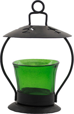 Craft Art India Iron Candle Holder(Green, Pack of 1)