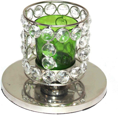 eSoft Crystal Tealight Holder(Clear, Pack of 1)