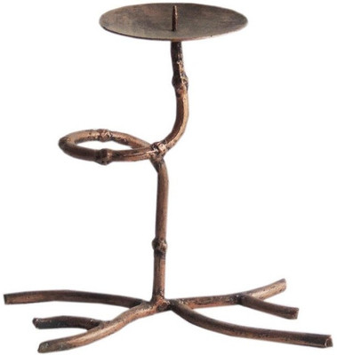The Decor Mart Iron Candle Holder(Copper, Pack of 1)