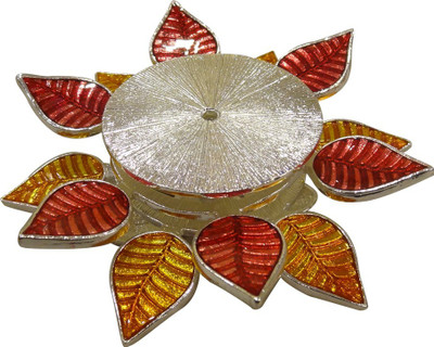 The Divine Luxury T-Light Sunrays Leaf Silver Plated 1 - Cup Tealight Holder(Orange, Pack of 1)
The Divine Luxury T-Light Sunrays Leaf Silver Plated 1 - Cup Tealight Holder(Orange, Pack of 1)