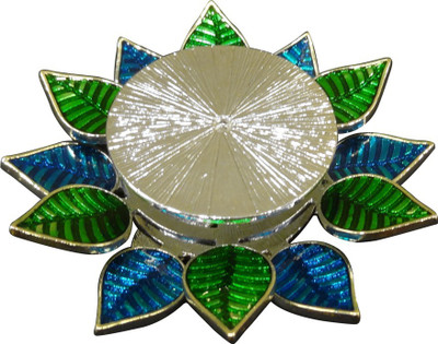 The Divine Luxury T-Light Peacock Leaf Silver Plated 1 - Cup Tealight Holder(Green, Pack of 1)
The Divine Luxury T-Light Peacock Leaf Silver Plated 1 - Cup Tealight Holder(Green, Pack of 1)