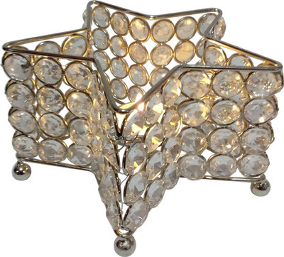 Decor8 Iron 1 - Cup Candle Holder(Silver, Pack of 1)