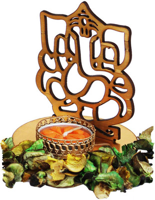 Craft Junction HandMade Lord Ganesha Ji Shadow Candle With Fragrance Petals Wooden 1 - Cup Tealight Holder Set(Gold, Pack of 1)
Craft Junction HandMade Lord Ganesha Ji Shadow Candle With Fragrance Petals Wooden 1 - Cup Tealight Holder Set(Gold, Pack of 1)